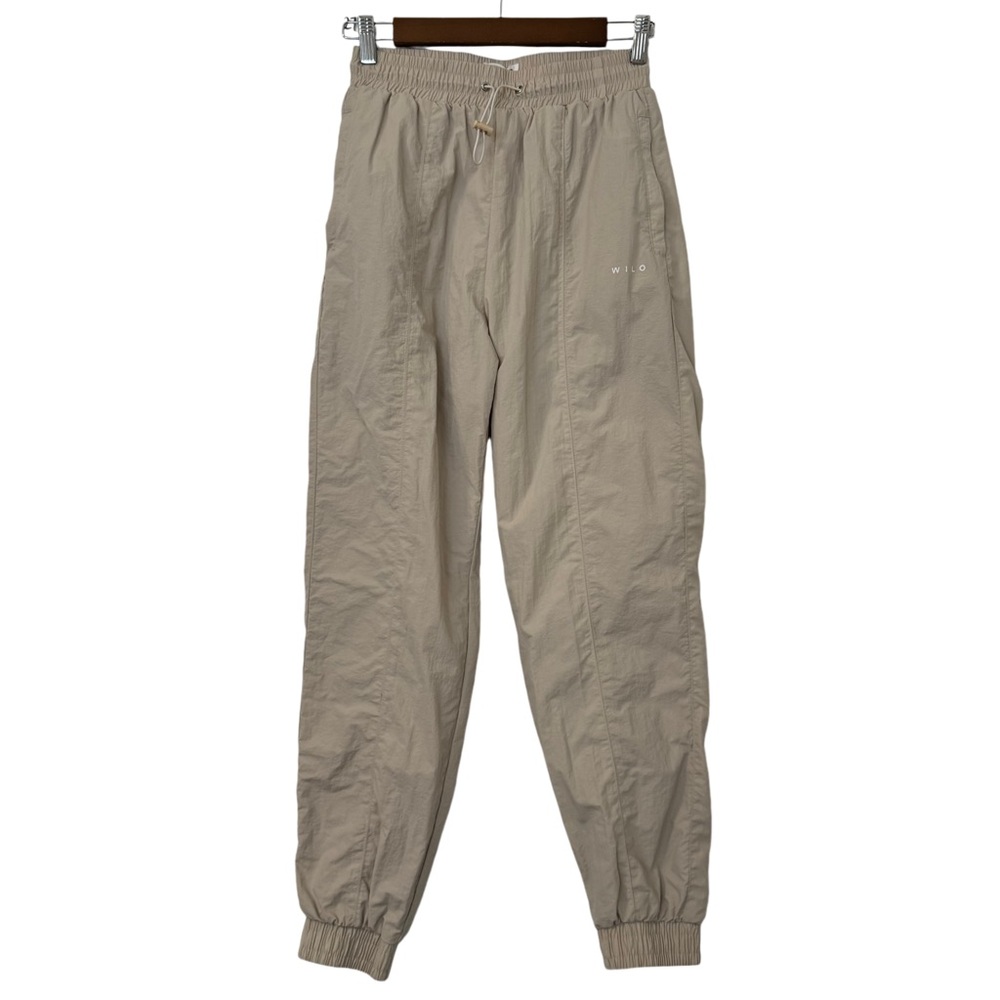 Wilo The Label Womens Parachute Jogger Pants Clay Minimalist Streetwear Size XS